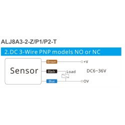 Sensor Induktiv PNP NC ALJ8A3-2-Z/P2-T 2mm M8 | Smarttronik Kosovë Prishtinë