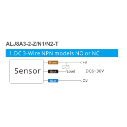Sensor Induktiv NPN NC ALJ8A3-2-Z/N2-T 2mm M8 | Smarttronik Kosovë Prishtinë