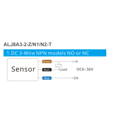 Sensor Induktiv NPN NO ALJ8A3-2-Z/N1-T 2mm M8 | Smarttronik Kosovë Prishtinë