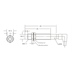 Sensor Induktiv NPN NO ALJ8A3-2-Z/N1-T 2mm M8 | Smarttronik Kosovë Prishtinë
