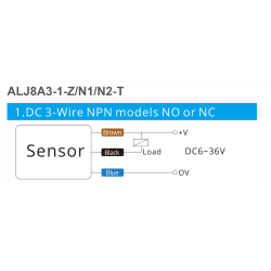 Sensor Induktiv NPN NO ALJ8A3-1-Z/N1-T 1mm M8 | Smarttronik Kosovë Prishtinë