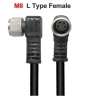 Konektor M8 Female 4-Pin L-Type 2m | Smarttronik Kosovë Prishtinë