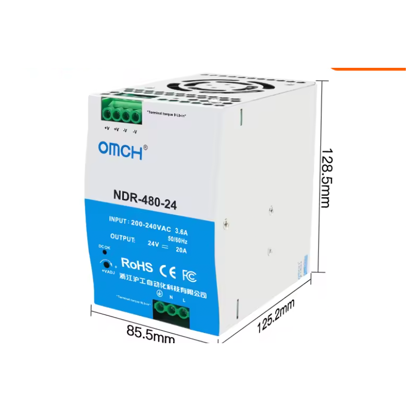 Furnizues Energjie DIN Rail 24V 20A 480W NDR-480-24 | Smarttronik Kosovë Prishtinë