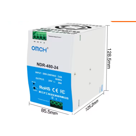 Furnizues Energjie DIN Rail 24V 20A 480W NDR-480-24 | Smarttronik Kosovë Prishtinë