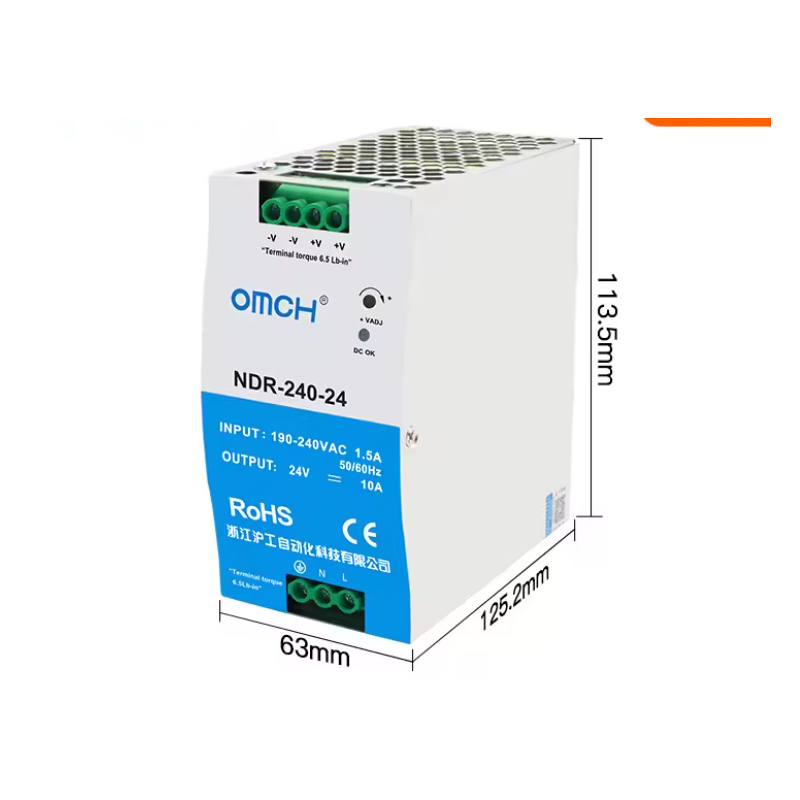 Furnizues Energjie OMCH DIN Rail NDR-240-24 24V 10A 240W | Smarttronik Kosovë Prishtinë