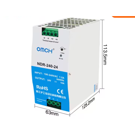 Furnizues Energjie OMCH DIN Rail NDR-240-24 24V 10A 240W | Smarttronik Kosovë Prishtinë