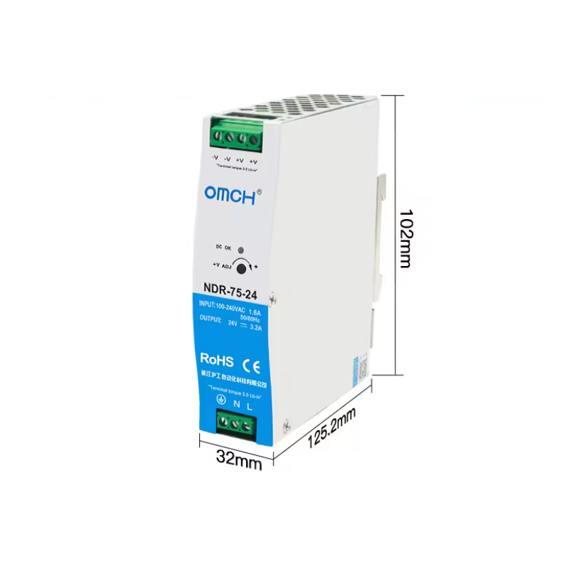 Furnizues Energjie OMCH DIN Rail NDR-75-24 24V 3.2A 75W | Smarttronik Kosovë Prishtinë