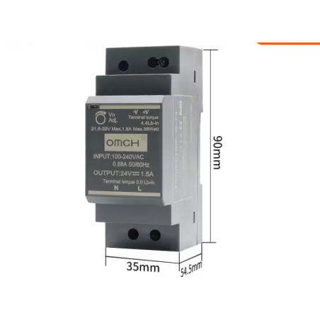 Furnizues Energjie OMCH DIN Rail HDR-30-24 24V 1.5A | Smarttronik Kosovë Prishtinë