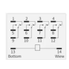 OMCH HH54PL 24V 4PDT 14-Pin Electromechanical Relay