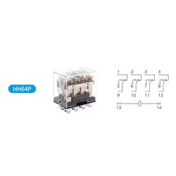 Rele OMCH HH64PL LY4 24V 10A 4PDT 14-Pin | Smarttronik Kosovë Prishtinë
