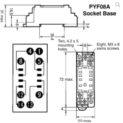 PYF-08A Relay Base – 8-Pin Socket for Electromechanical Relays