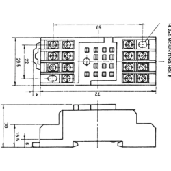 Bazë Releje PYF-14A 14-Pin DIN Rail | Smarttronik Kosovë Prishtinë