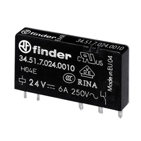 Rele FINDER 34.51.7.024.0010 24VDC 6A SPDT | Smarttronik Kosovë Prishtinë
