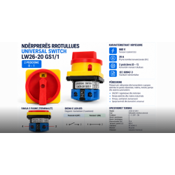 Ndërprerës Izolues 0-1 20A LW26-20 GS1/1 | Smarttronik Kosovë