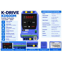 Inverter Frekuentor KD600M – 1.5/2.2kW, 380V