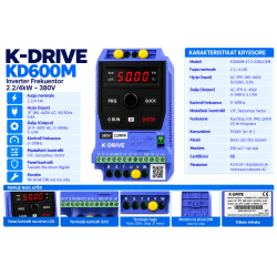 Inverter Frekuentor KD600M – 2.2/4kW, 380V