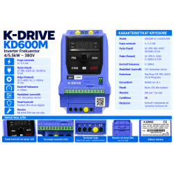 Inverter Frekuentor KD600M 4/5.5kW 380V | Smarttronik Kosovë