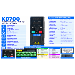 Inverter Frekuentor KD700 4/5.5kW 380V 1200Hz | Smarttronik