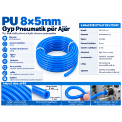 Gyp Pneumatik PU 8×5mm i Kaltër | Smarttronik