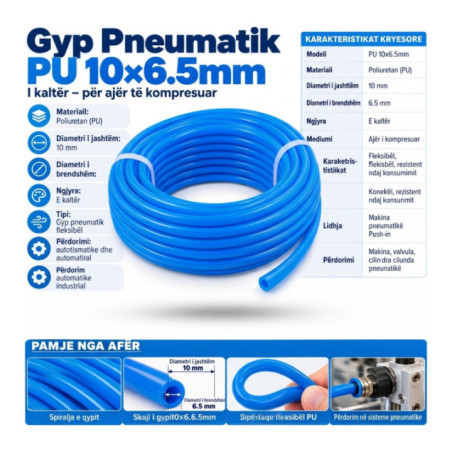 Gyp Pneumatik PU 10x6.5mm - I Kaltër