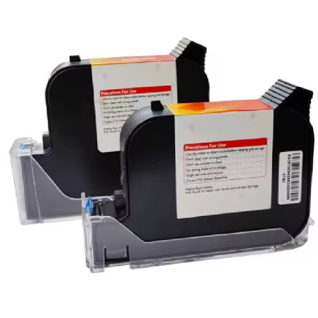 24.5 mm black solvent ink cartridge, fast-drying for TIJ printers