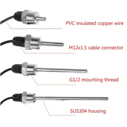 Sensor Temperature PT100 – RTD me Filetim BSP G1/2"